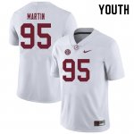 NCAA Youth Alabama Crimson Tide #95 Jack Martin Stitched College 2019 Nike Authentic White Football Jersey KI17T41OA
